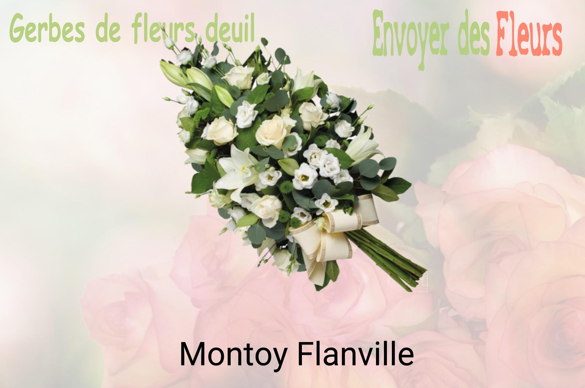 Gerbe de fleurs de deuil livrée à Montoy-Flanville